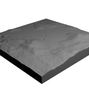 Apollo 15 Landing Site 3D Moon Map Plate