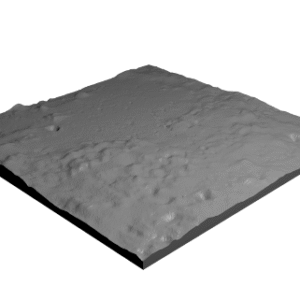 Apollo 16 Landing Site 3D Moon Surface Map Plate