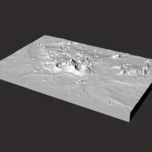 Aristarchus moon surface region 3D Map Plate