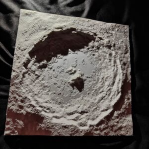 Tycho Crater Lunar Surface 3d Map Plate