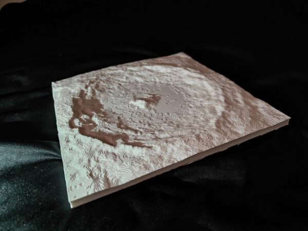 Tycho Crater Lunar Surface 3d Map Plate - Image 2