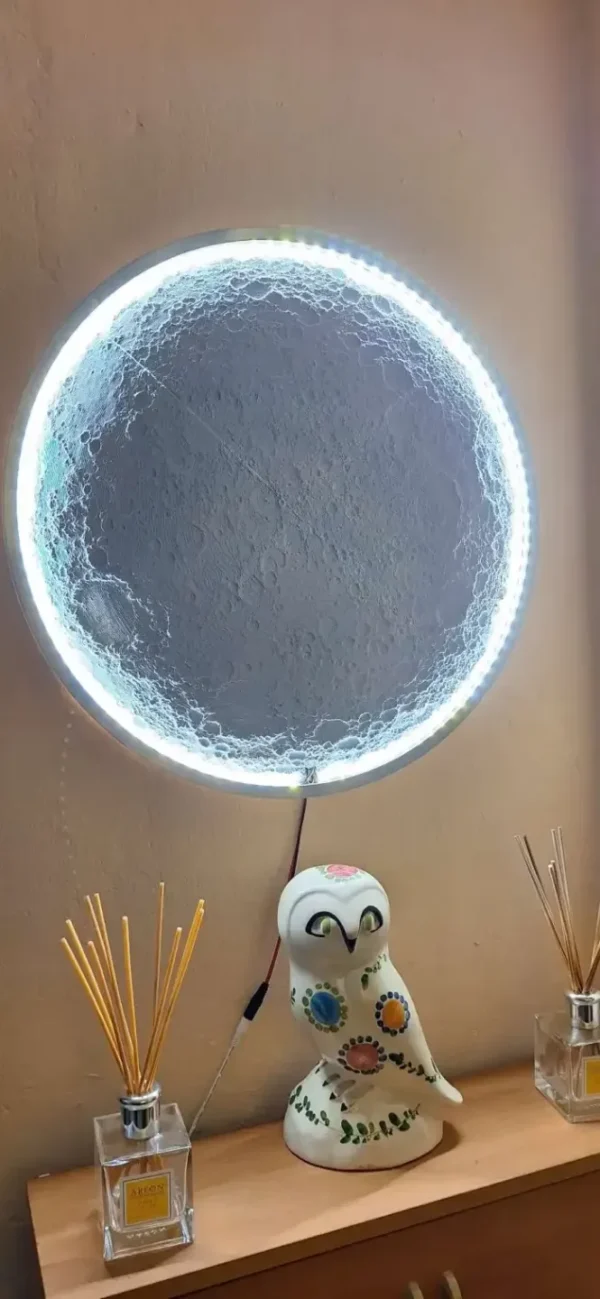 Moon Realistic 2D Wall Mount Art With Lighting - Image 2