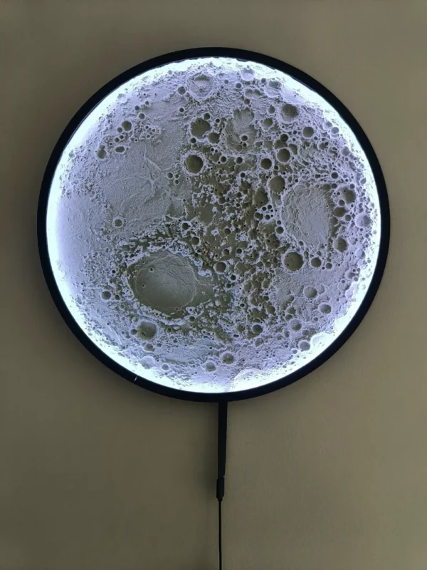 Moon 3D Textured Surface Art With Lighting - Image 2