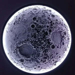 Moon 3D Textured Surface Art With Lighting