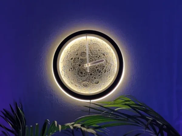 Moon Wall Clock With Lighting - Image 2
