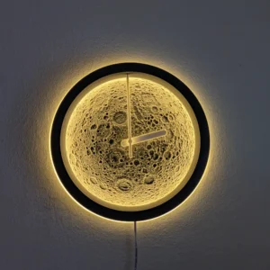 Moon Wall Clock With Lighting