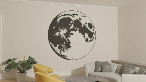 2D Moon For Wall Decoration Multi Colours